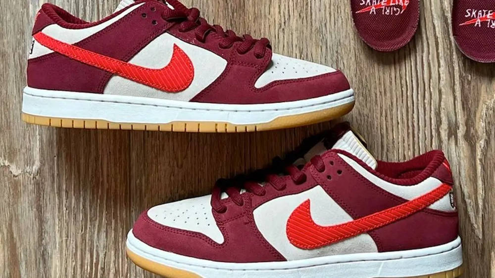 Image via die_sel666 Skate Like a Girl x Nike SB Dunk Low