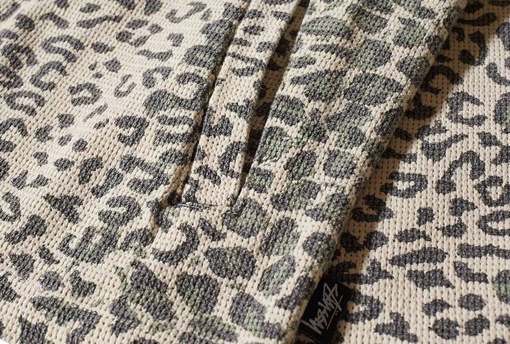 Stussy Leopard Mesh Zip Jacket - Bone | IetpShops