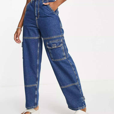 Topshop Bluff Pocket Cargo Organic Cotton Jeans Topshop Bluff Pocket Cargo Organic Cotton Jeans