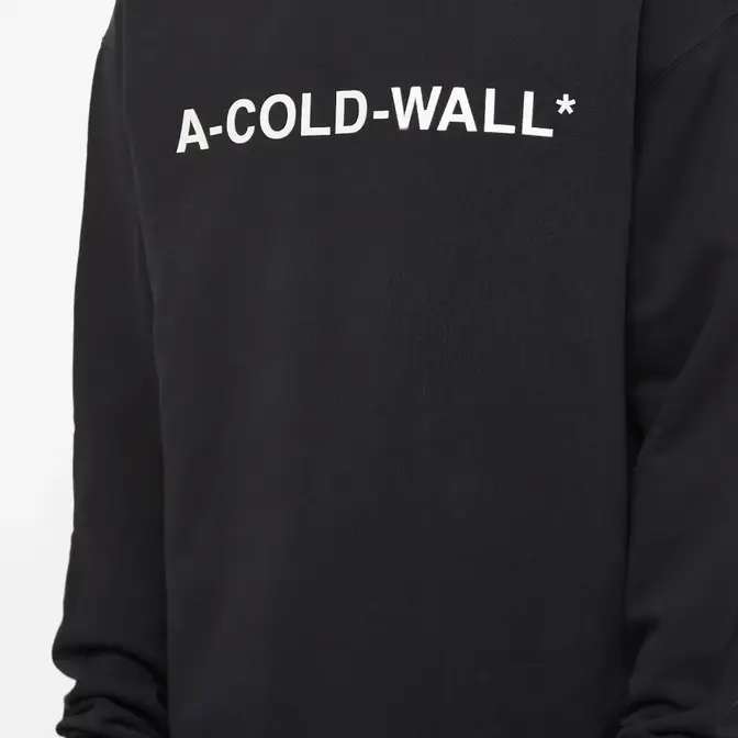 A-COLD-WALL Essential Logo Popover Hoodie Black logo