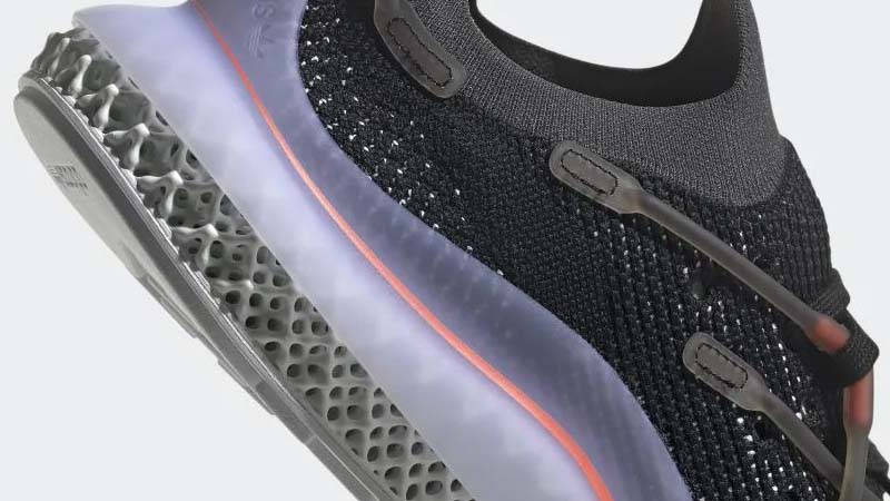 adidas 4D Fusio Black Solar Red Closeup