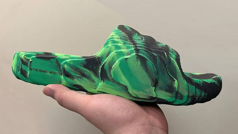adidas Adilette 22 Slides Green Black Side