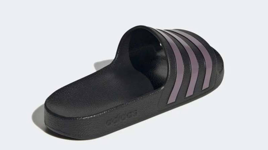 adidas Adilette Aqua Slides Black Purple Back