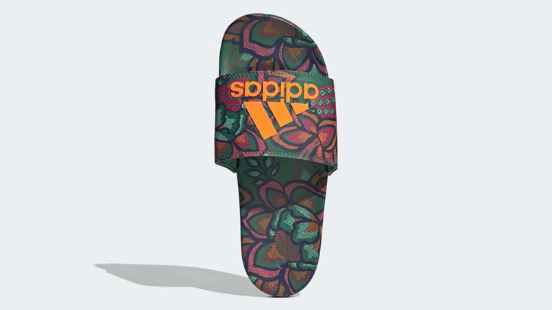 adidas Adilette Comfort Green Signal Orange Middle