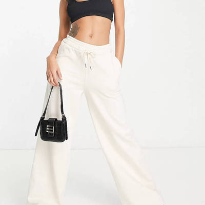 adidas Contempo Wide Leg Trousers Off-White front