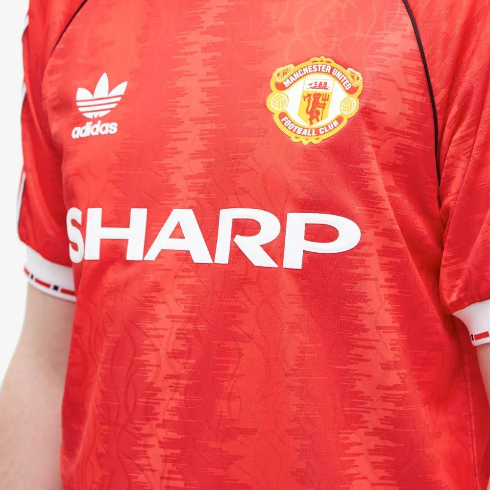 Adidas Manchester United 90 Home Jersey Red logos
