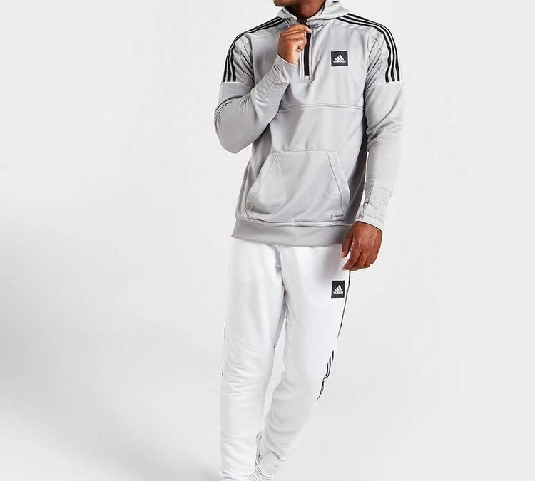 adidas match half zip hoodie