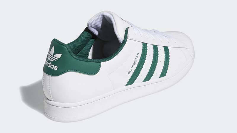adidas Superstar White Collegiate Green Back