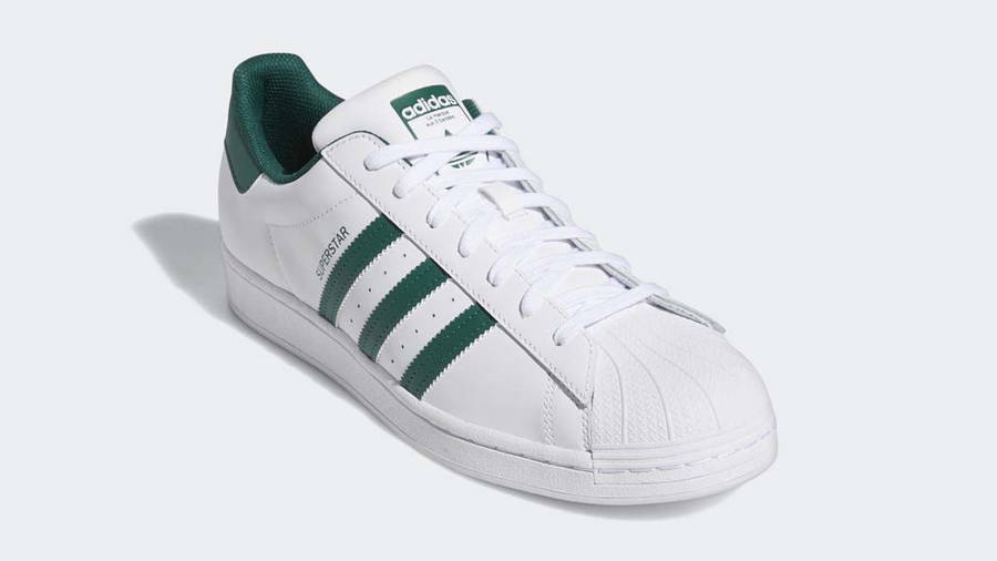 adidas Superstar White Collegiate Green Front