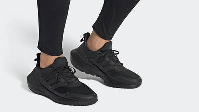 adidas Ultra Boost 21 COLD.RDY Triple Black S23895 on feet