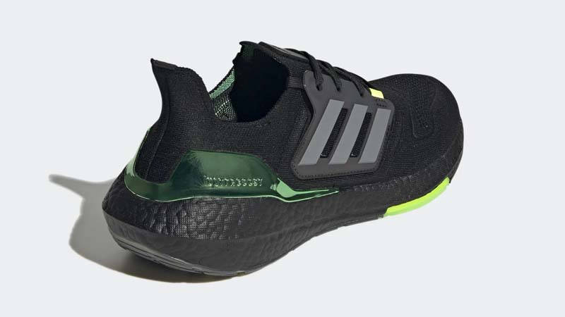 adidas Ultra Boost 22 Black Beam Green Back