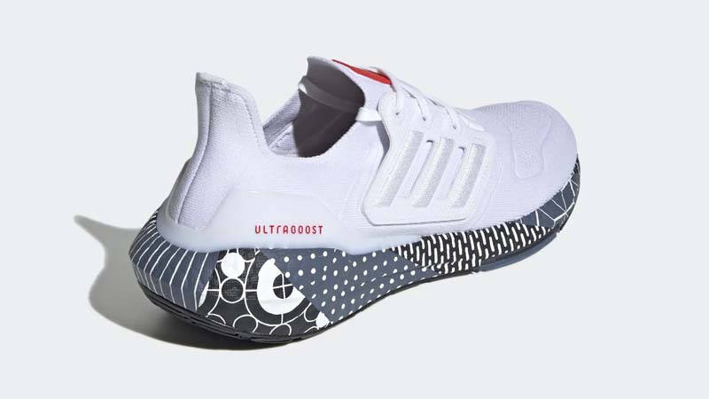 adidas Ultra Boost 22 White Vivid Red Back
