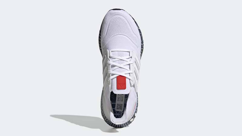adidas Ultra Boost 22 White Vivid Red Middle