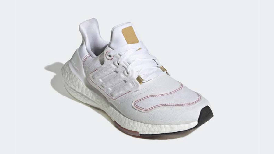 adidas Ultra Boost 22 White Wonder Red Front