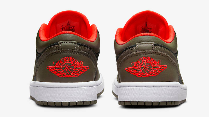 Air Jordan 1 Low Black Olive Crimson DQ6076-002 Back