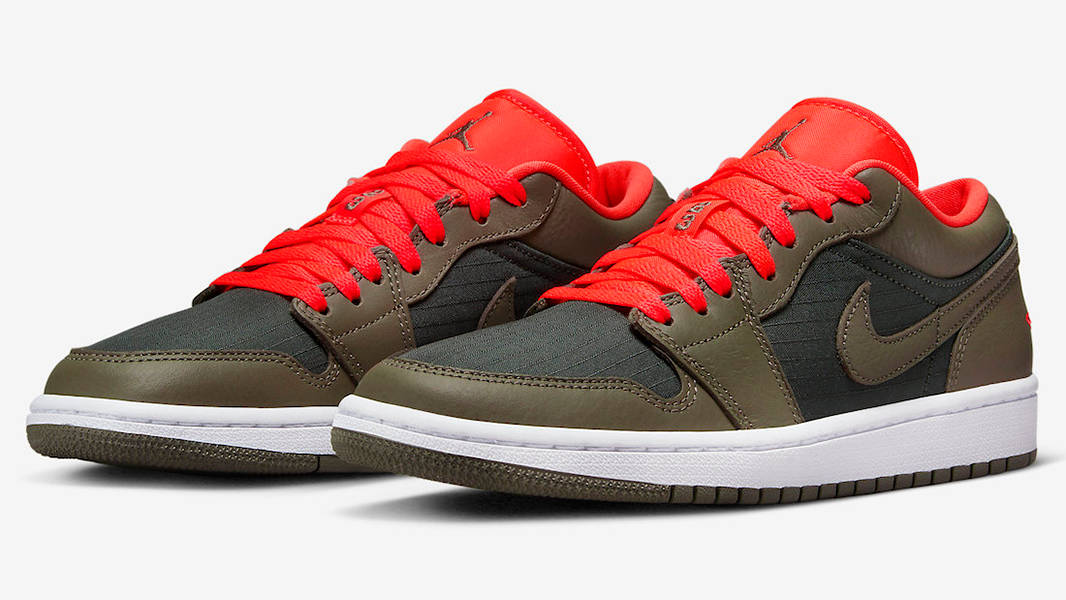 Air Jordan 1 Low Black Olive Crimson DQ6076-002 Side