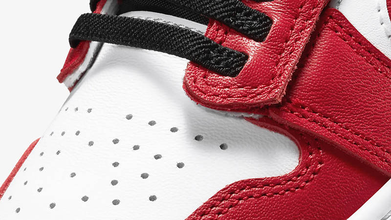 Air Jordan 1 Low FlyEase GS White Red DN4639-163 Detail