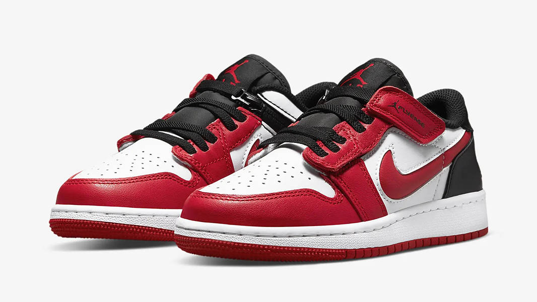 Air Jordan 1 Low FlyEase GS White Red DN4639-163 Side