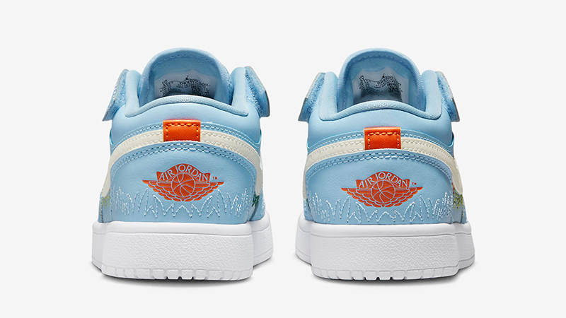 Air Jordan 1 Low GS Blue Stitch DR9500-400 Back