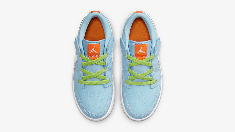 Air Jordan 1 Low GS Blue Stitch DR9500-400 Top