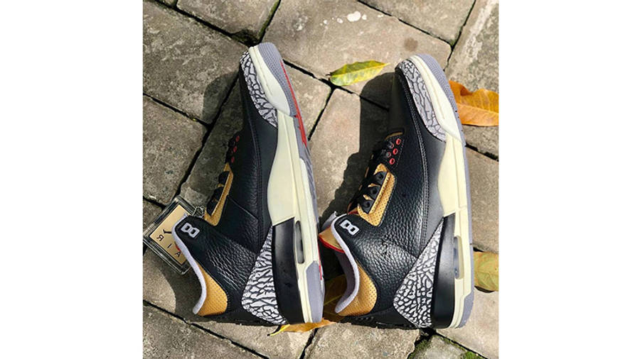 jordan 3 black and gold