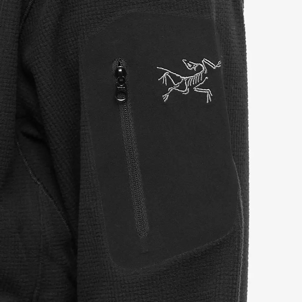 Arc'teryx Delta LT Waffle Fleece Jacket - Black | The Sole Supplier