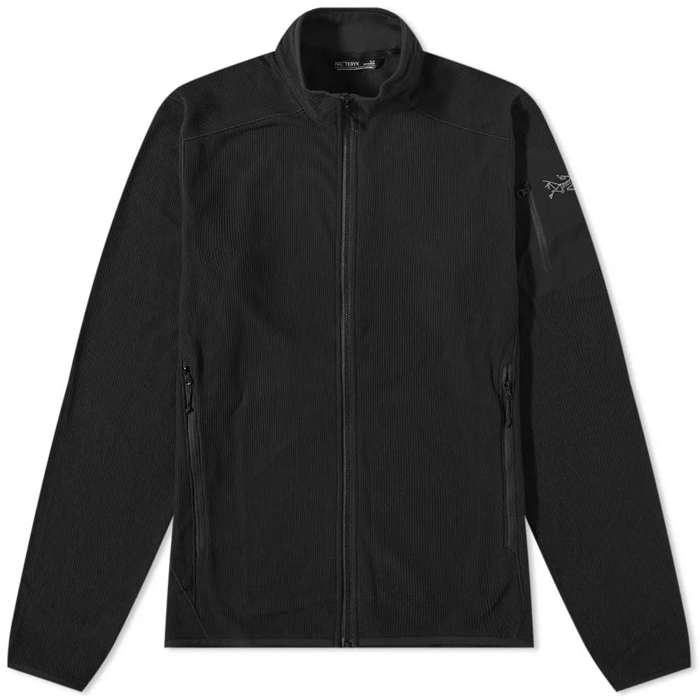 Arc'teryx Delta LT Waffle Fleece Jacket - Black | The Sole Supplier