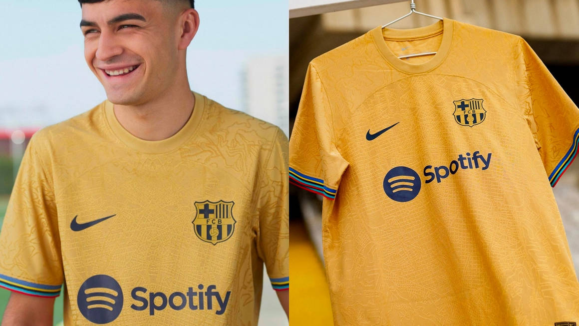 FC Barcelona Take Inspiration From the Olympics for Its 2022/23 Away Kit