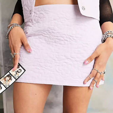 COLLUSION Quilted Mini Skirt COLLUSION Quilted Mini Skirt