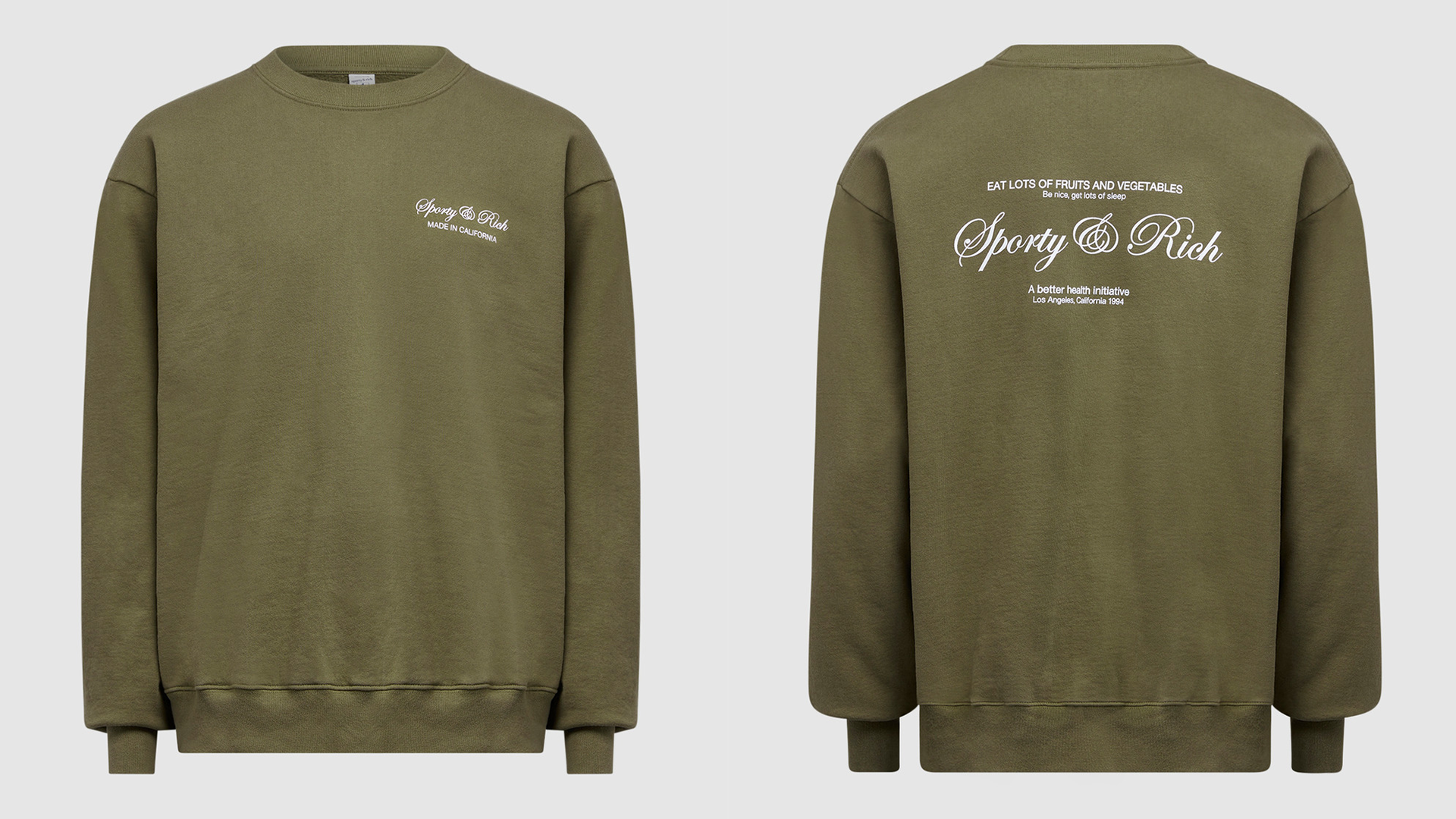 Sporty & Rich Script Logo Sweatshirt