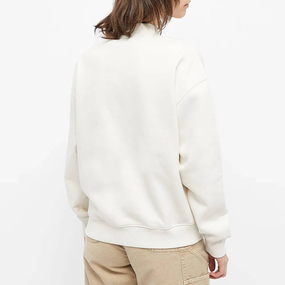 Dickies Oakport High Mock Neck Sweatshirt Ecru Back