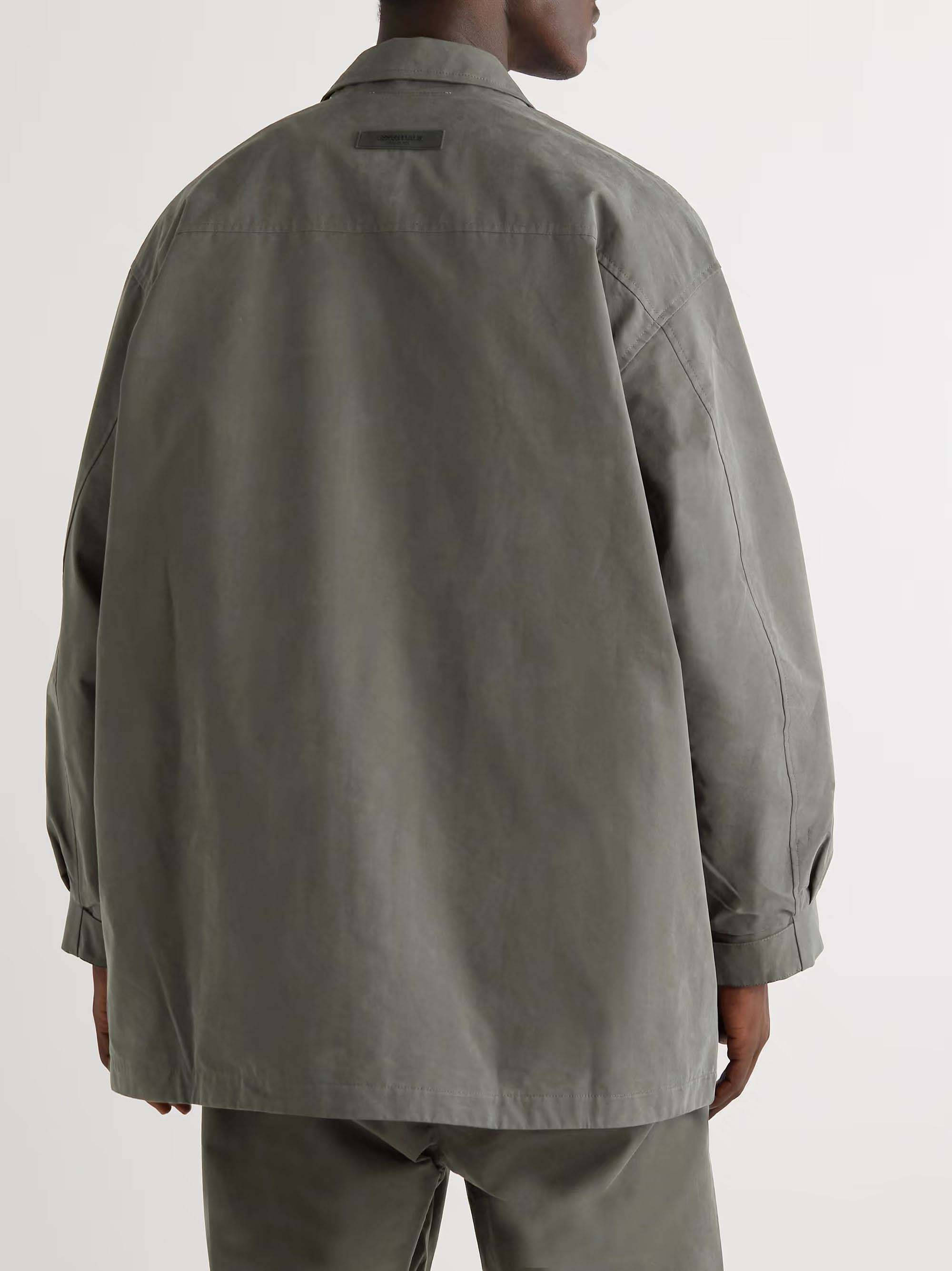 Fear of God ESSENTIALS Barn Oversized Logo-Appliqued Cotton-Blend Twill  Field Jacket