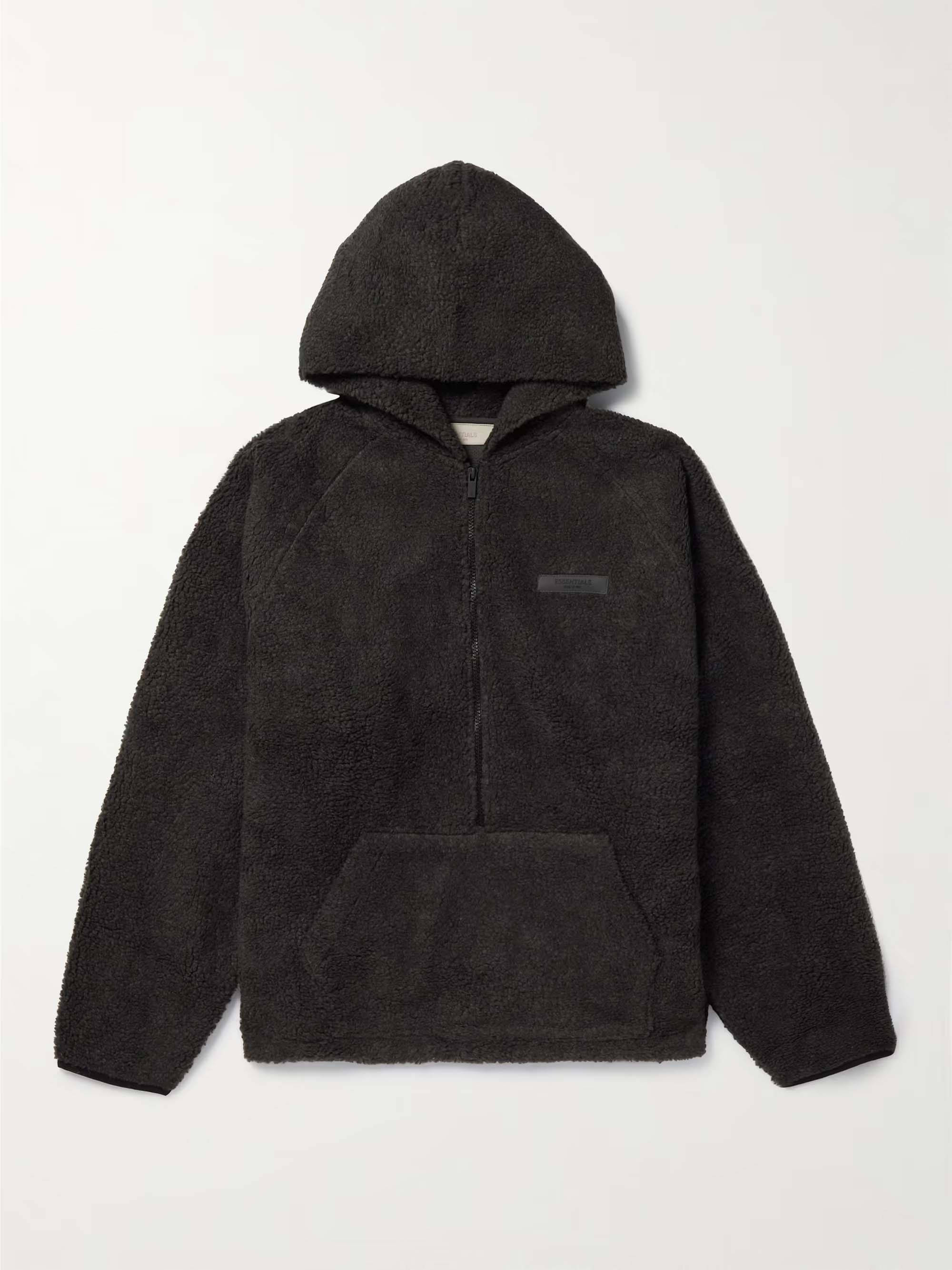 Fear of god 2025 half zip sherpa hoodie