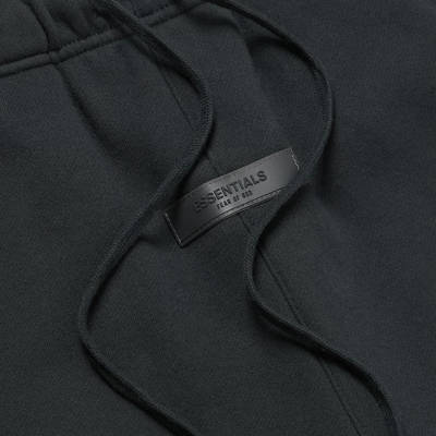 Fear of God ESSENTIALS Logo-Flocked Cotton-Blend Jersey Drawstring Shorts Black tag