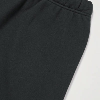 Fear of God ESSENTIALS Logo-Flocked Cotton-Blend Jersey Drawstring Shorts Black waist