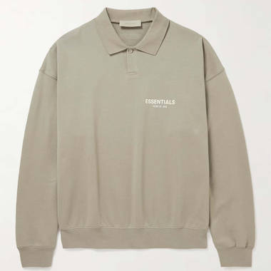 Fear of God ESSENTIALS Logo-Flocked Cotton-Jersey Polo Shirt Fear of God ESSENTIALS Logo-Flocked Cotton-Jersey Polo Shirt