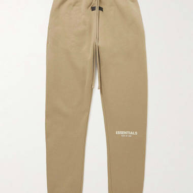 Fear of God ESSENTIALS Slim-Fit Logo-Flocked Cotton-Blend Jersey Sweatpants