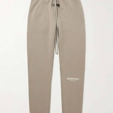 Fear of God ESSENTIALS Slim-Fit Tapered Logo-Flocked Cotton-Blend Jersey Sweatpants
