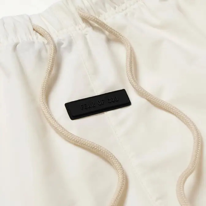 Fear of God Essentials Straight-Leg Logo-Appliquéd Cotton-Blend Drawstring Trousers White Logo Tag