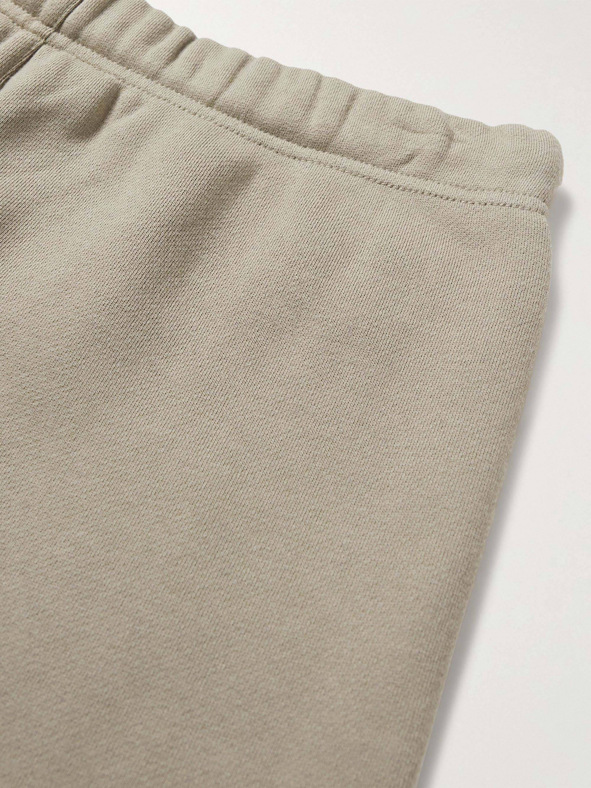 Fear Of God Straight-leg Logo-flocked Cotton-blend Jersey Sweatpants in  Black for Men