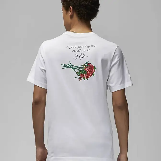 Jordan Brand Sorry Graphic T-Shirt White back