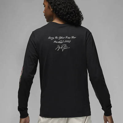 Jordan Brand Sorry Long-Sleeve T-Shirt Black back