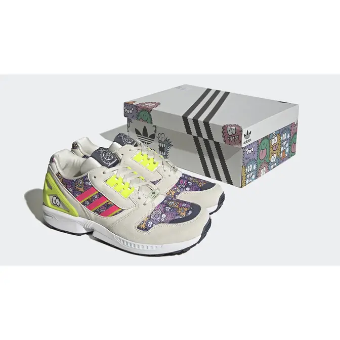 Kevin Lyons x adidas ZX 8000 Chalk White Pink Yellow | Where To 
