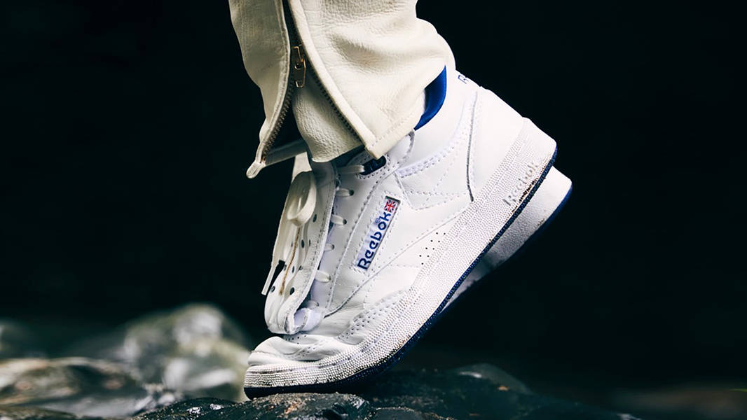 Mountain Research x Reebok Club C II Mid White GX9046 on feet
