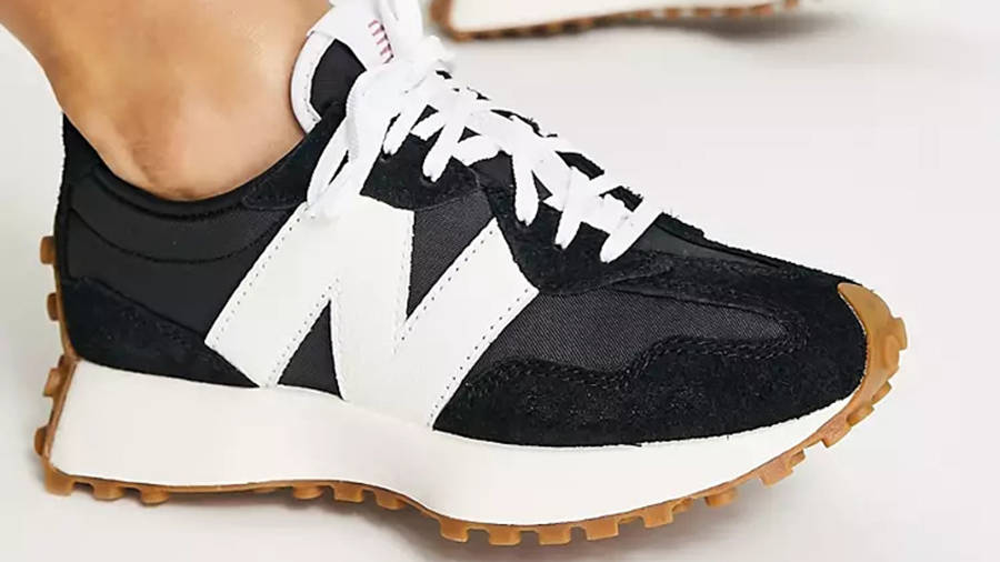 new balance 327 white black gum