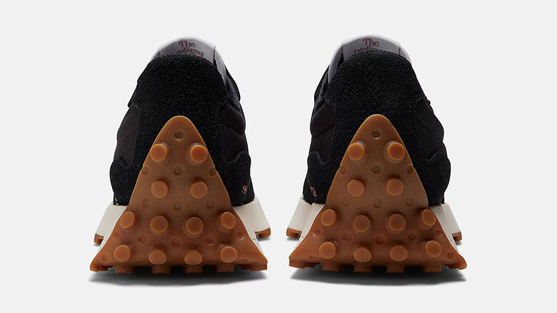 New Balance 327 Black White Gum Sole WS327BL Back