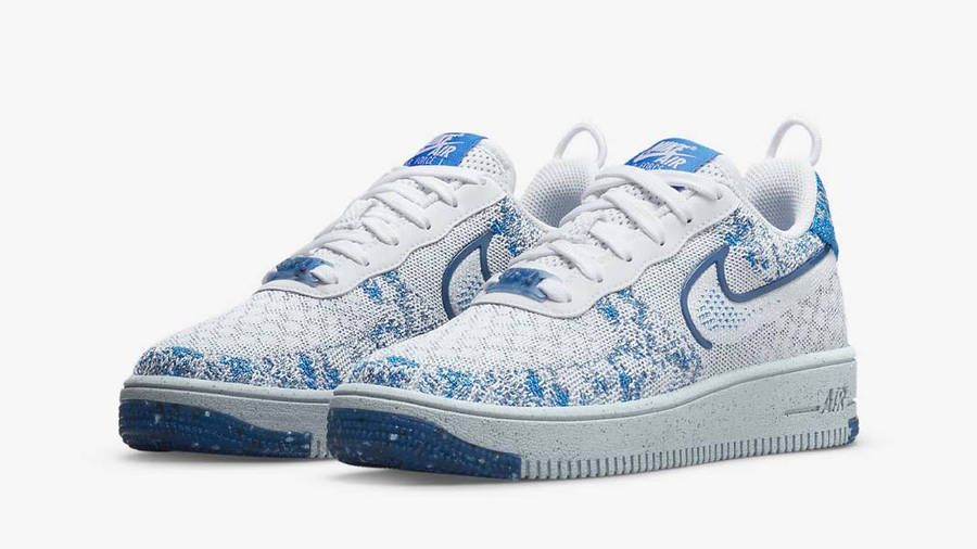 Nike Air Force 1 Crater Flyknit Dark Marina Blue Front