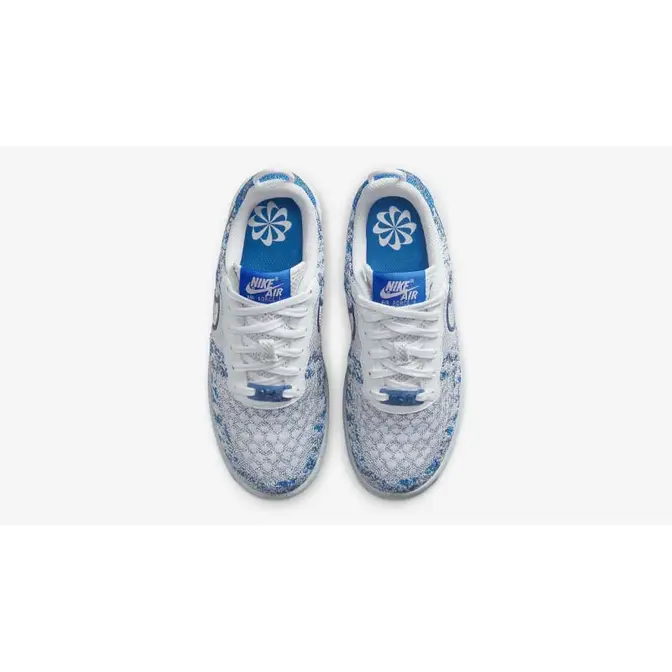 Nike Air Force 1 Crater Flyknit White / Photo Blue / Dark Marina Blue -  DM1060-100