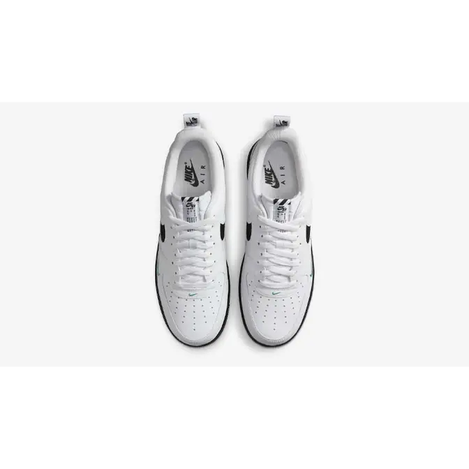 Men's Size 12 Nike Air Force 1 '07 LV8 Carbon Fiber White Black  Teal DR0155-100