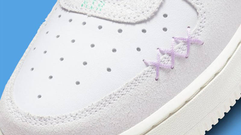 Nike Air Force 1 Low 101 White Purple DX2348-100 Detail